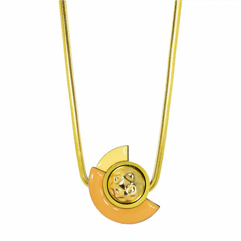 Golden Hour Sculptural Necklace | Amber