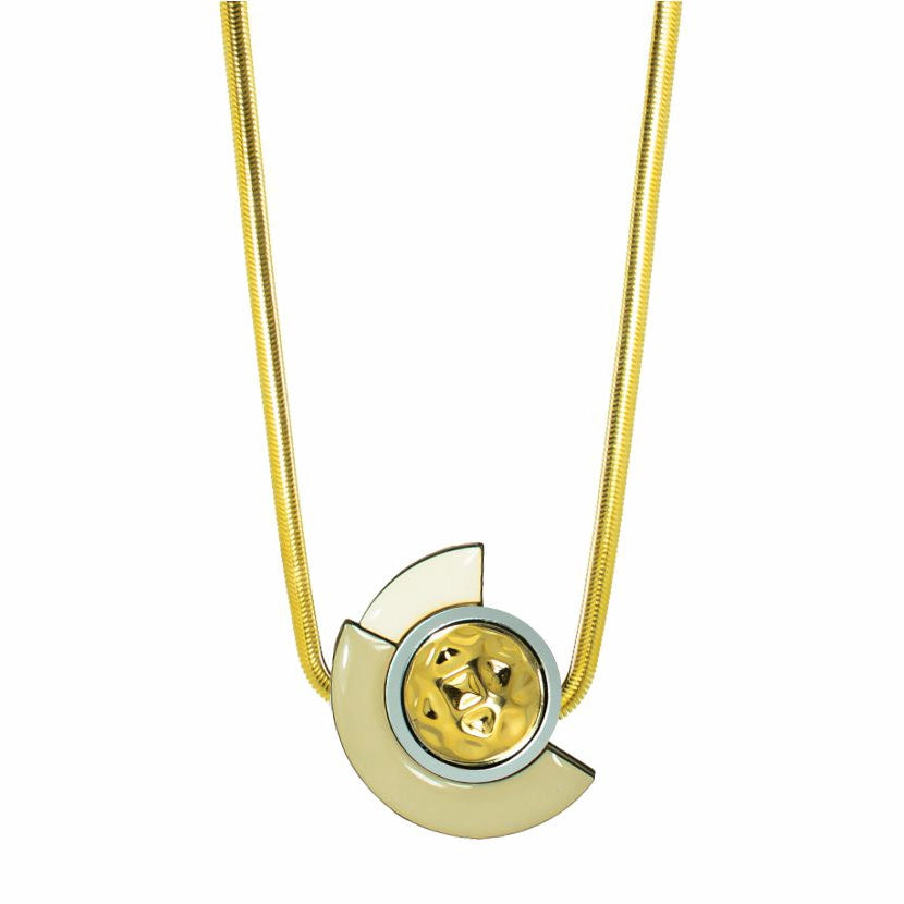 Golden Hour Sculptural Necklace | Off white