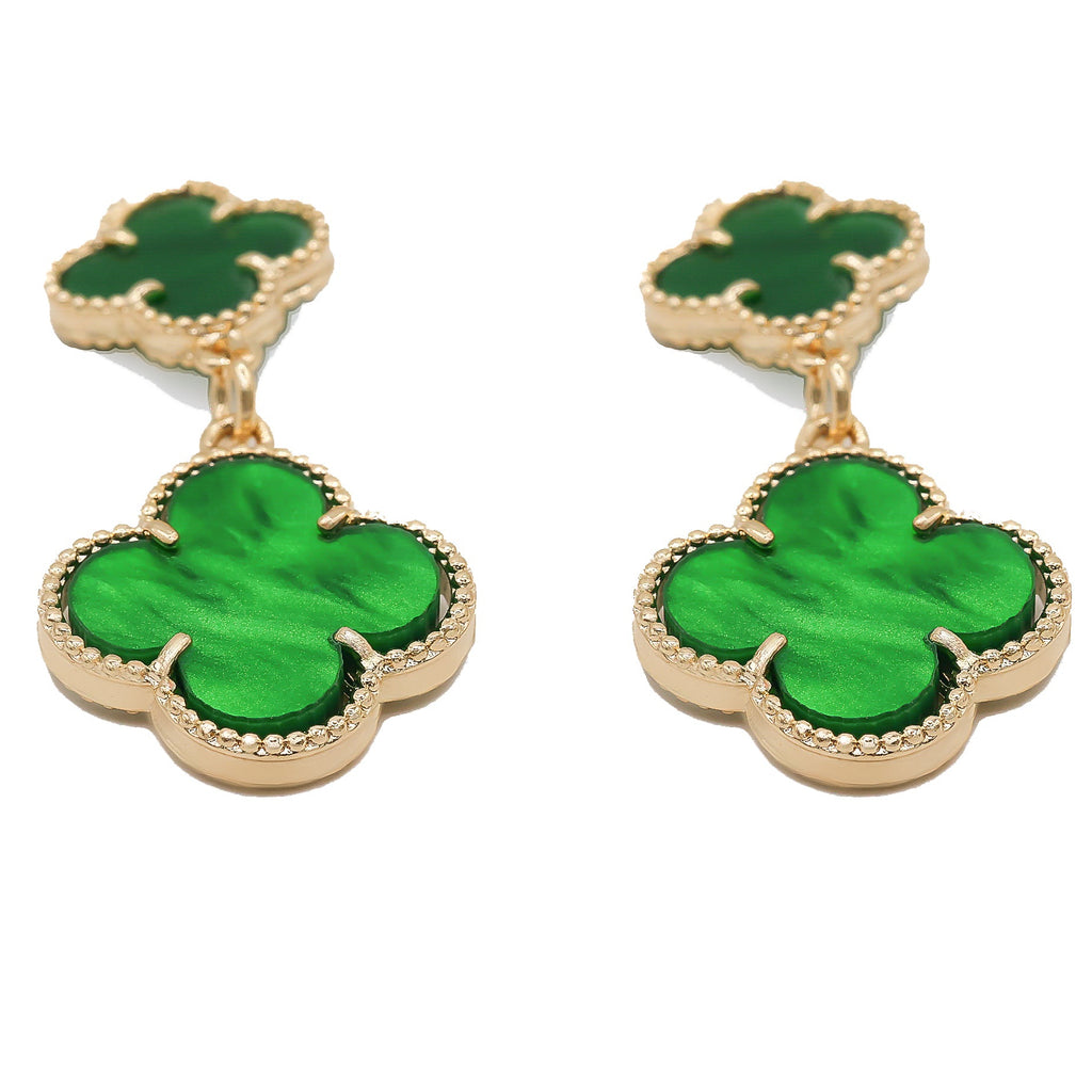 Double Luck Clover | Emerald Wish & Gold