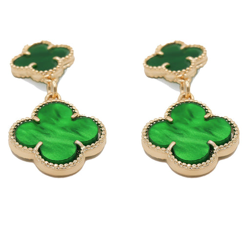 Double Luck Clover | Emerald Wish & Gold