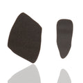  Asymmetric acrylic stud earrings in graphite gray. Lightweight, hypoallergenic, and handmade — modern sculptural design for everyday statement.


