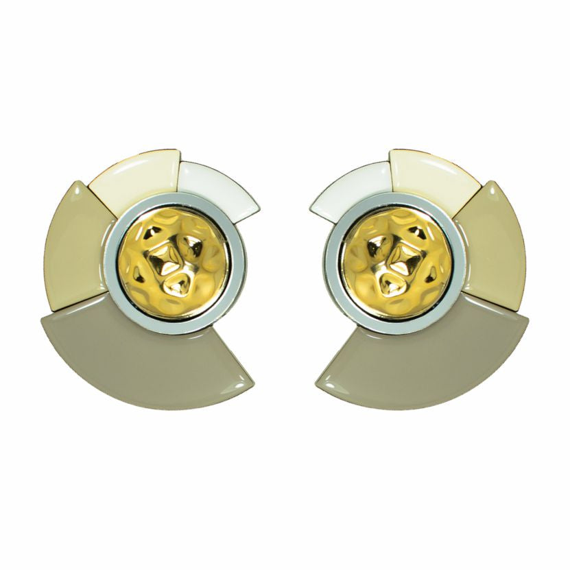 Golden Hour Statement Earrings | Off white