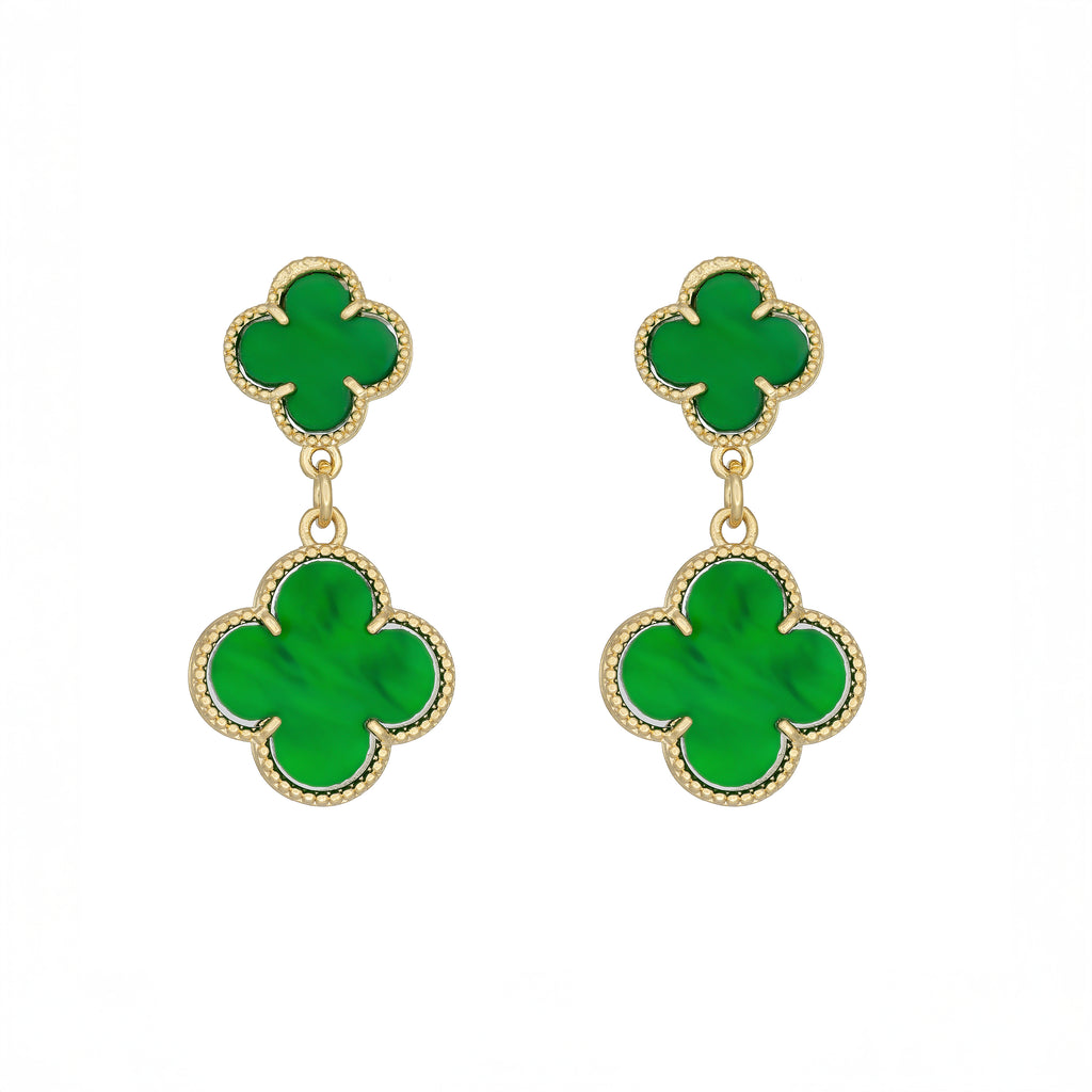 Double Luck Clover | Emerald Wish & Gold