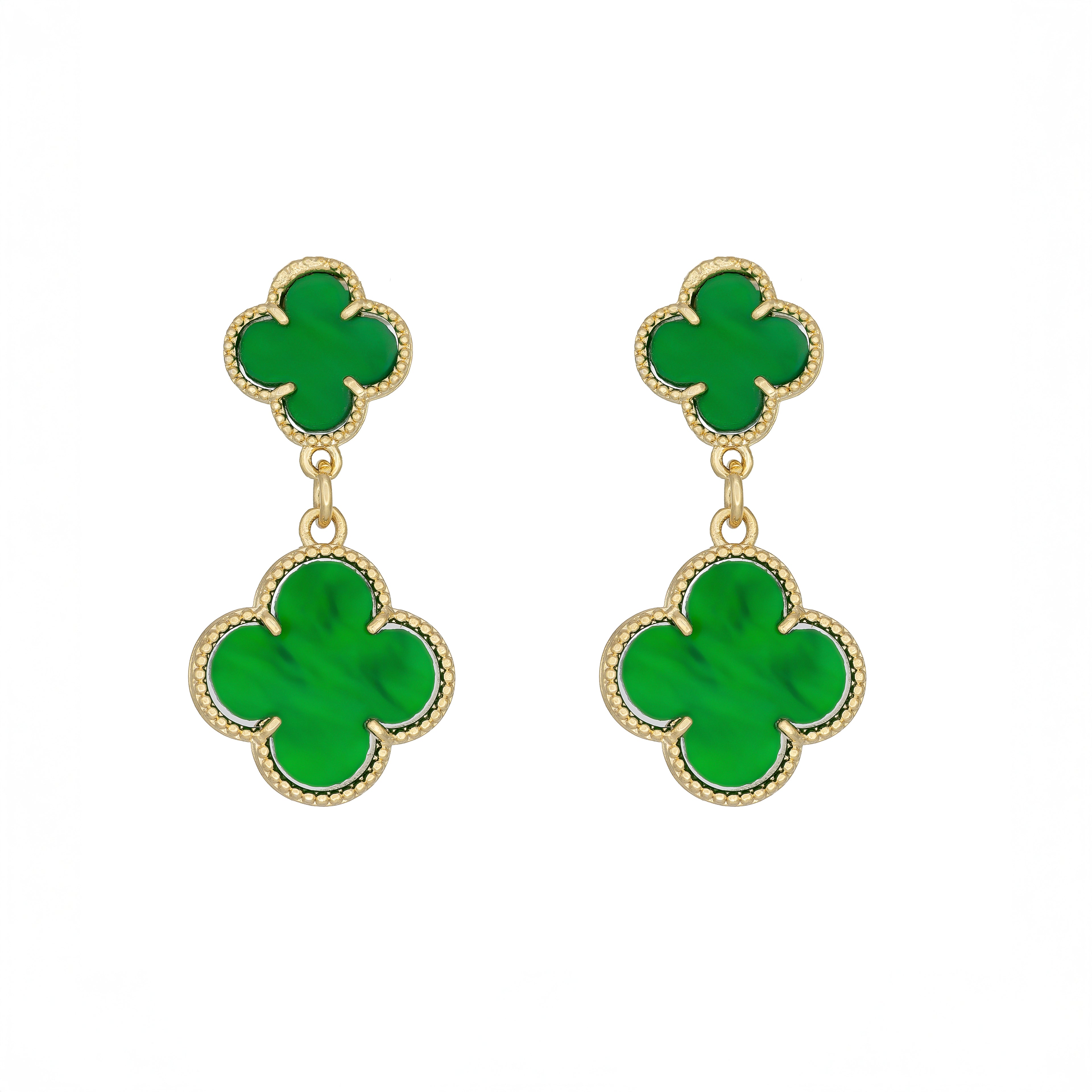 Double Luck Clover | Emerald Wish & Gold