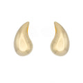 Bold gold drop earrings with sculptural teardrop silhouette. Lightweight, hypoallergenic, and refined by Dramma®.
