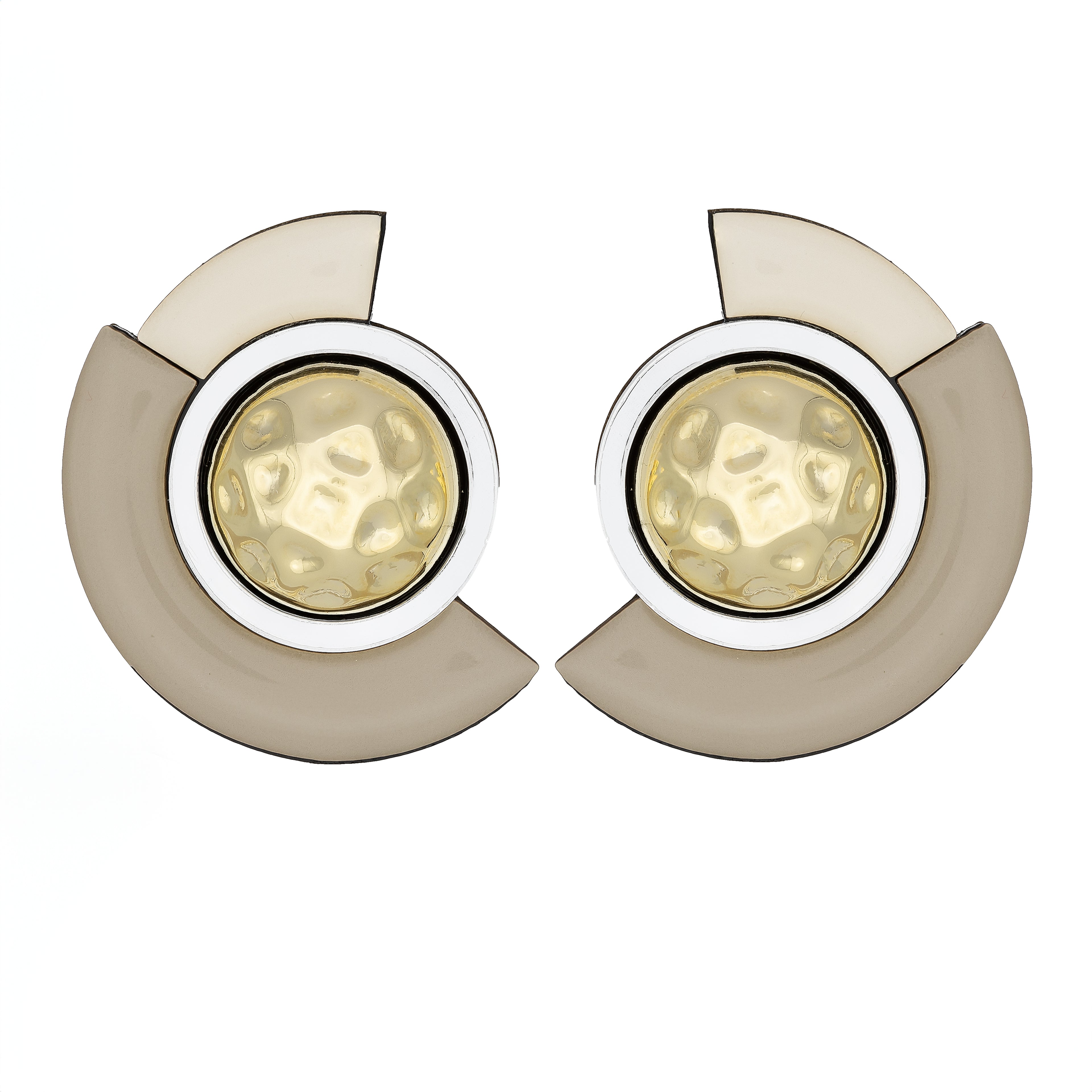 small Golden Hour Statement Earrings | Off white