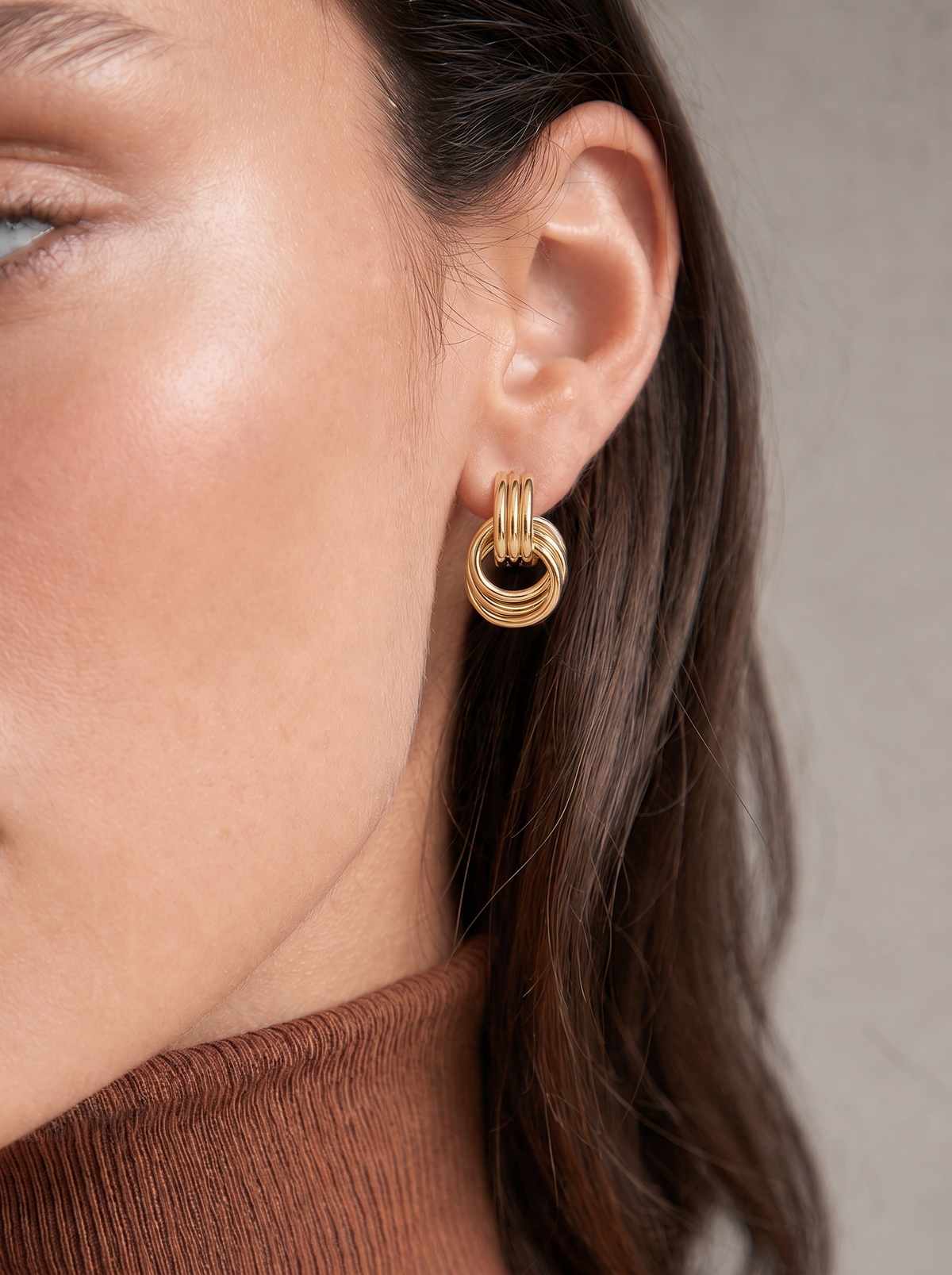 Linkframe Earrings | Gold