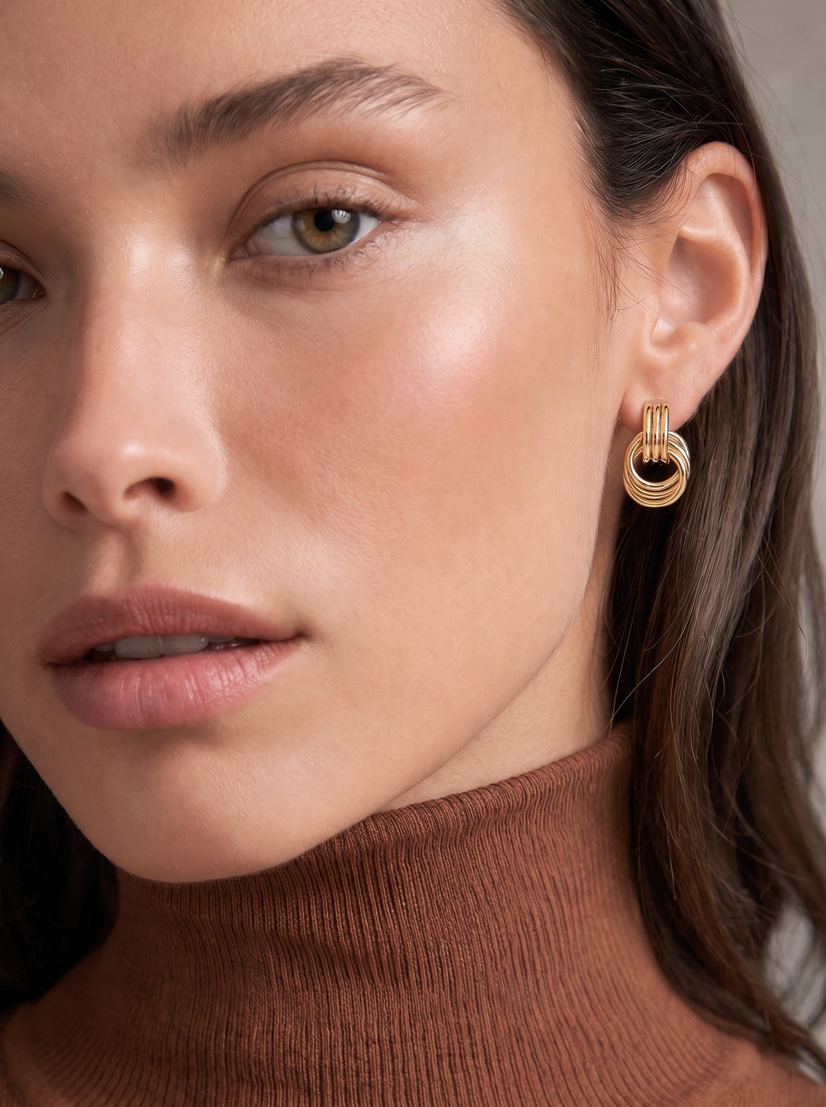 Linkframe Earrings | Gold