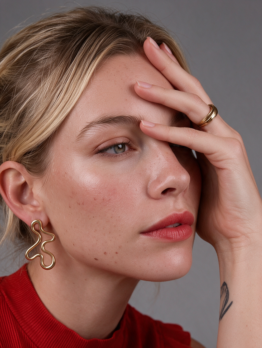 Lineflow Earrings | Gold