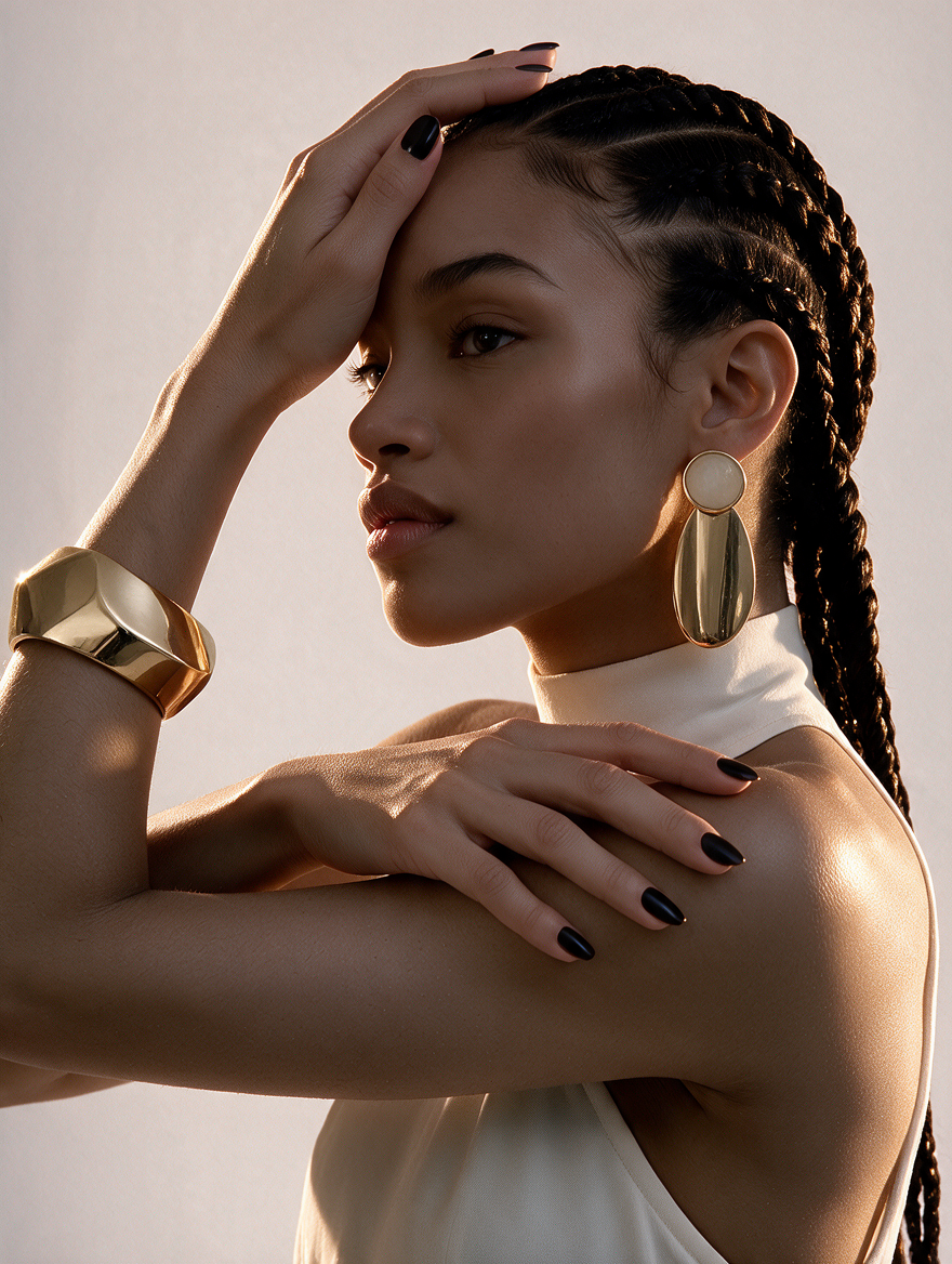 Drop Flow Earrings | Gold