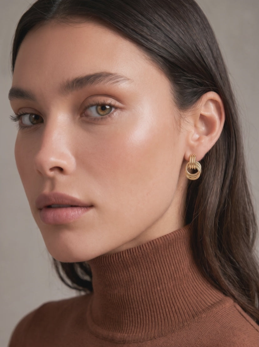 Linkframe Earrings | Gold