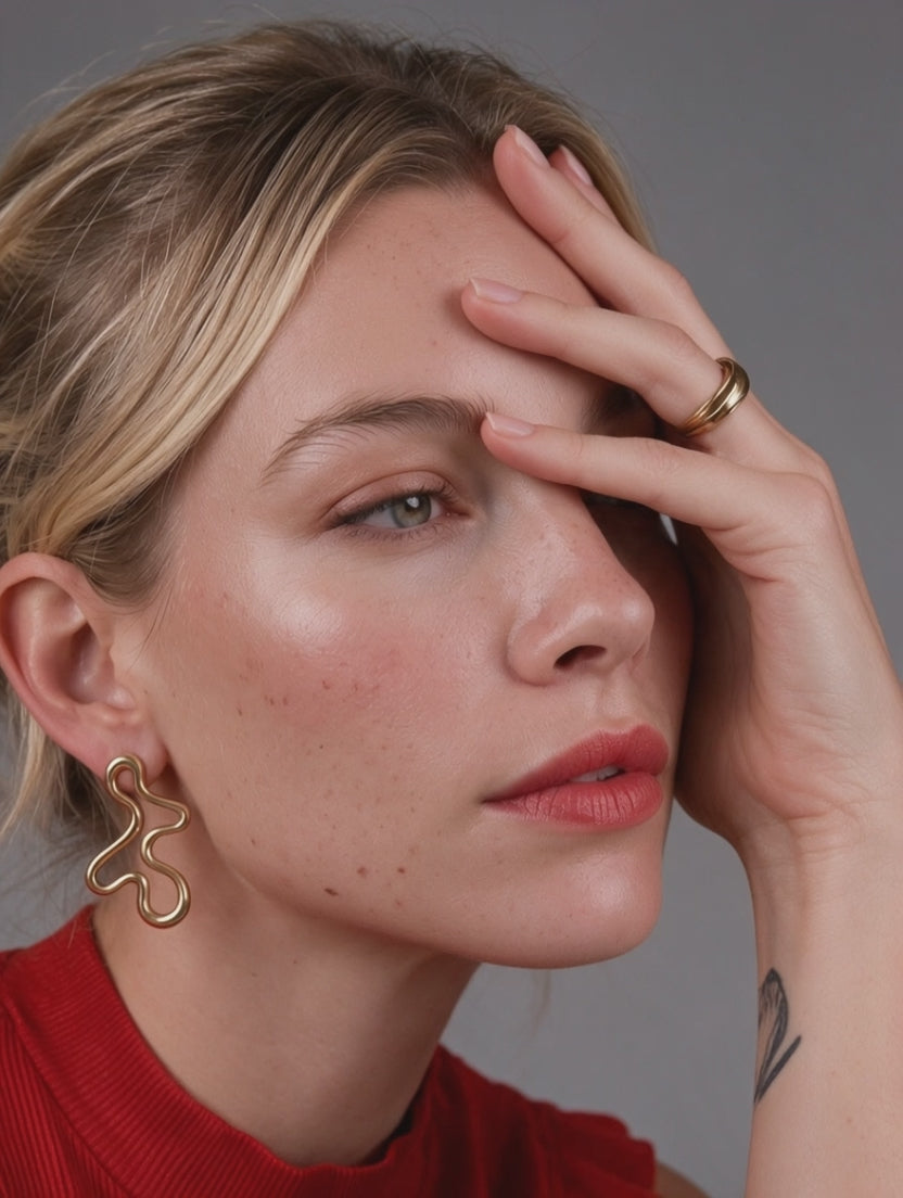 Lineflow Earrings | Gold
